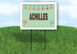 ACHILLES WELCOME BABY GREEN  18 in x 24 in Yard Sign Road Sign with Stand