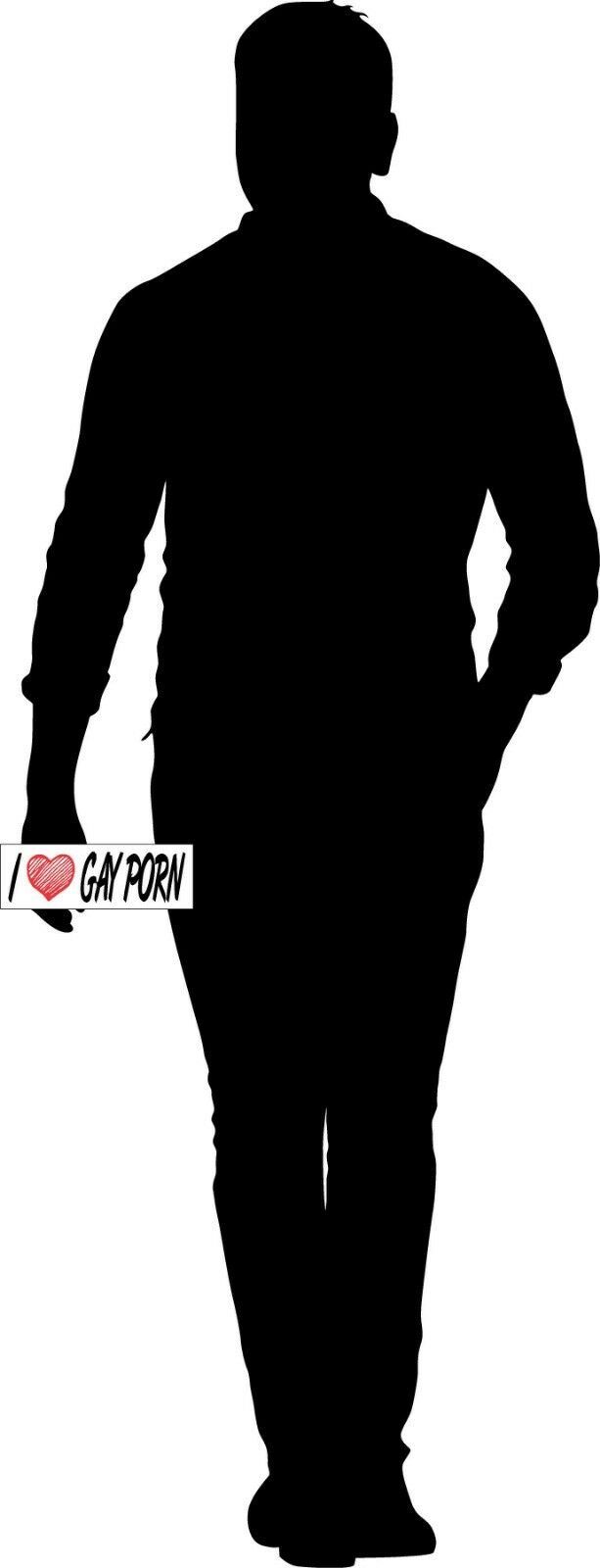 Set of 4 prank magnetic bumper stickers magnets funny hilarious I love gay porn