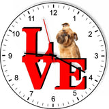 Brussels Griffon Park Cute Puppy Dog kitchen living room Wall Clock