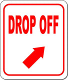 DROP OFF RED 8 Arrow Variations Metal Aluminum composite sign