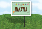 MAKAYLA WELCOME BABY GREEN  18 in x 24 in Yard Sign Road Sign with Stand