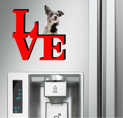 Australian Cattle Doq Love Park Cute Dog Fridge Refrigerator Car Magnet