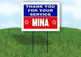 MINA THANK YOU SERVICE 18 in x 24 in Yard Sign Road Sign with Stand