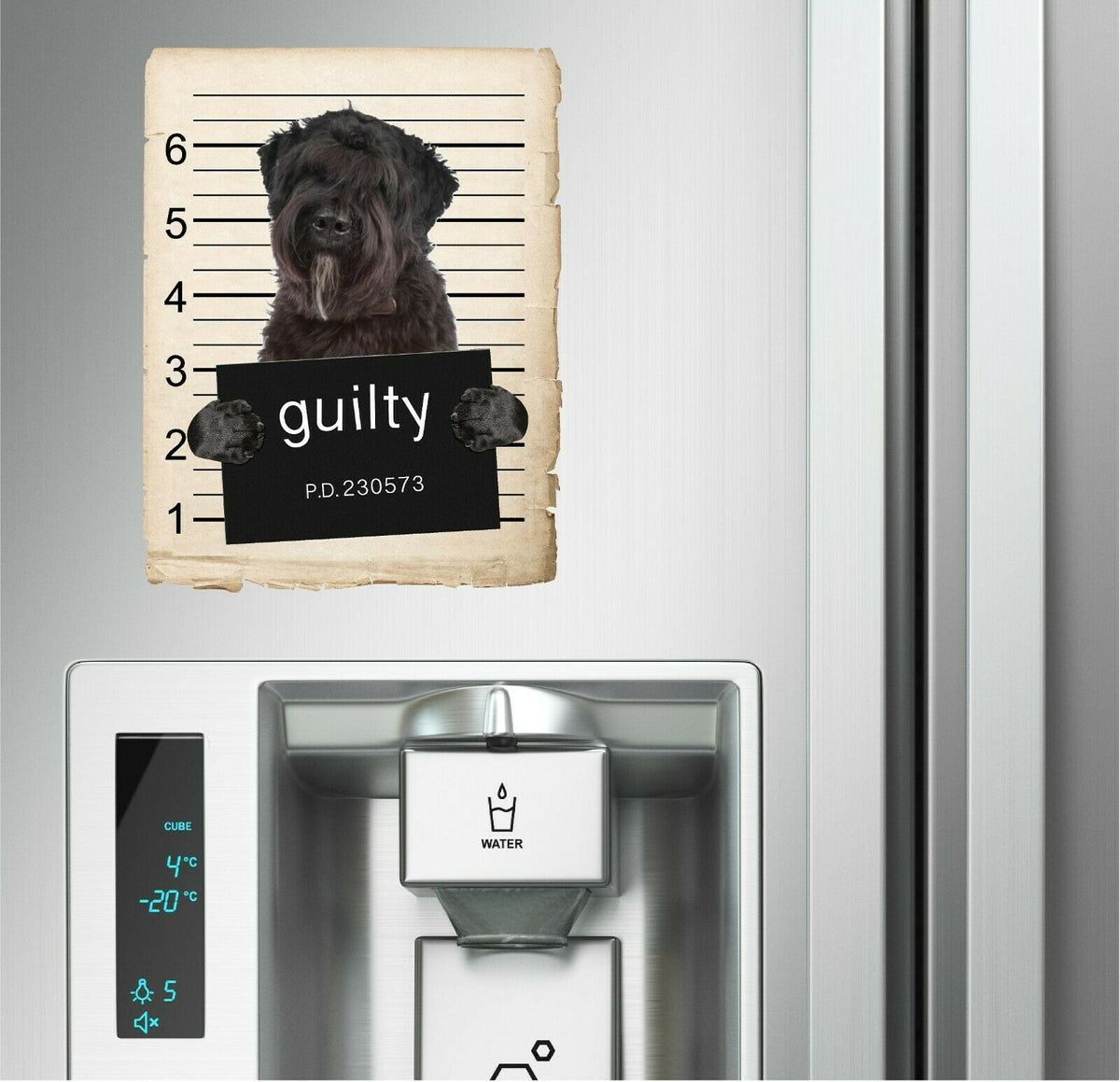 Bouviers Des Flandre Mugshot Bad Dog Fridge refrigerator Car Magnet