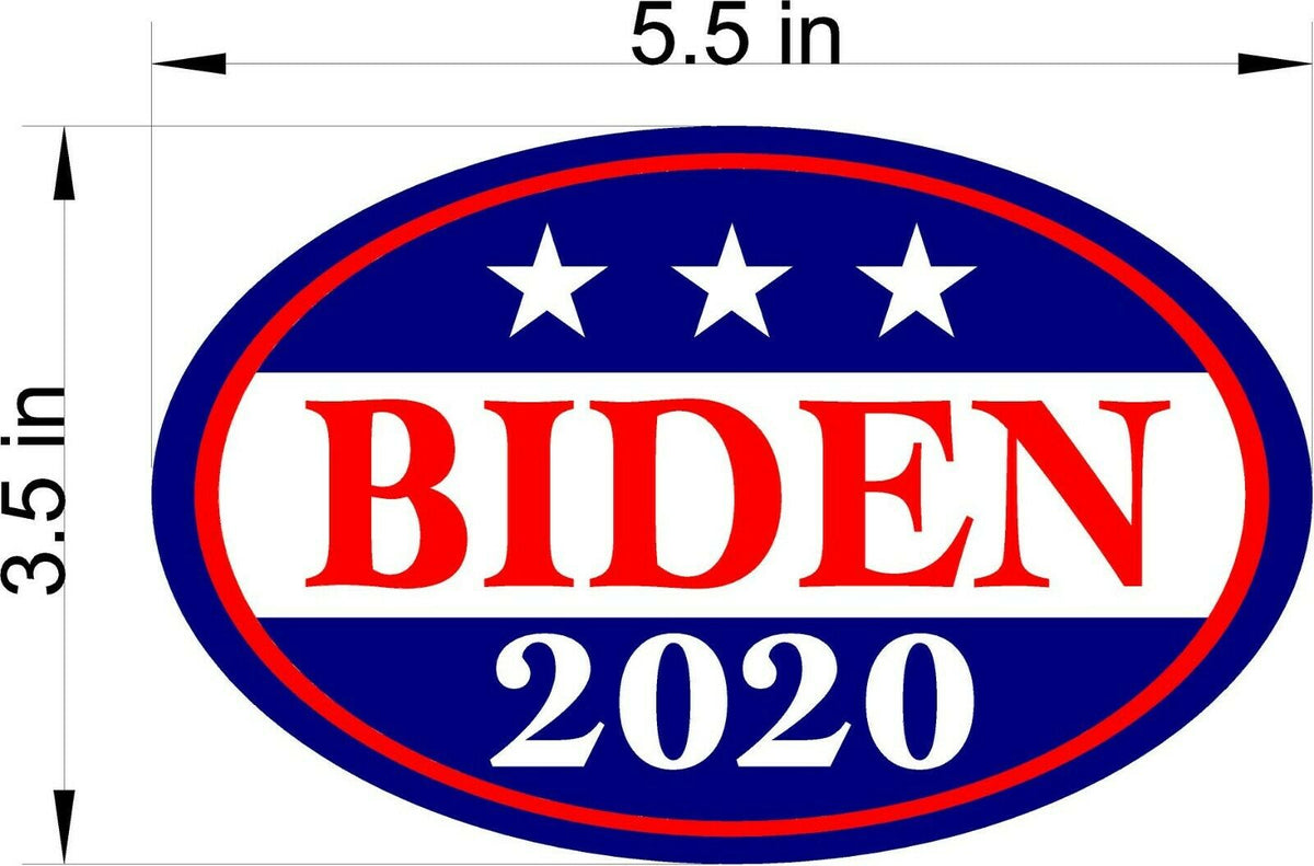 Joe Biden for President 2020 Car magnet Magnetic Bumper Sticker oval 5.5"x3.5"