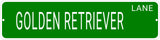 GOLDEN RETRIEVER LANE 24"x6 ALUM COMPOSITE SIGN