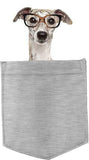 Greyhound with Glasses pocket Fridge Car Magnet Bumper Sticker App size 4"x7"