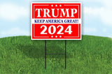 TRUMP 2024 RED KEEP AMERICA GREAT POLITICAL Yard Sign ROAD SIGN w stands 18"x24"