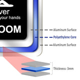 funny bathroom sign 8 1/2 X 10 RESTROOM SIGN Aluminum NEW An alien men women