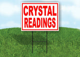 CRYSTAL READINGS RED WHITE Yard Sign Road with Stand LAWN SIGN