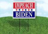IMPEACH RED BLUE STARS Yard Sign with Stand LAWN SIGN