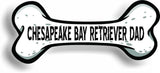 Dog Dad Chesapeake Bay Retriever Bone Car Magnet Bumper Sticker 3"x7"