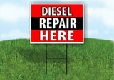 Diesel  REPAIR HERE BLACK STRIPE Plastic Yard Sign ROAD SIGN with Stand