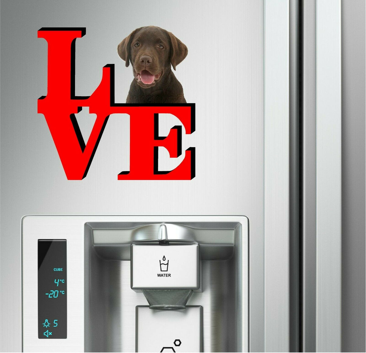 Chocolate Lab Dog Love Park Dog Fridge Refrigerator Car Magnet