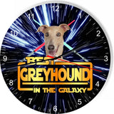 Best Greyhound Dog Galaxy Wars Space Star Kitchen Livingroom Wall Clock