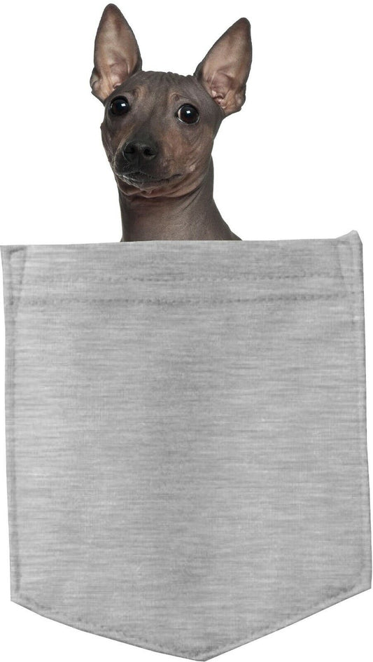 American Hairless Dog in pocket Fridge Car Magnet Bumper Sticker App size 4"x7"