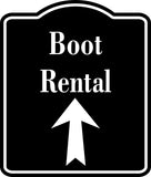 Boot Rental Ski Up Arrow BLACK  Aluminum Composite Sign