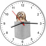 Havanese In Your Pocket Puppy Dog kitchen living room Wall Clock