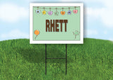RHETT WELCOME BABY GREEN  18 in x 24 in Yard Sign Road Sign with Stand