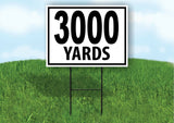 3000 YARDS DISTANCE MARKER TARGET RUNNING Plastic Yard Sign ROAD SIGN with Stand
