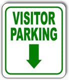 VISITOR PARKING DIRECTIONAL GREEN 8 Arrow Variations Aluminum composite sign