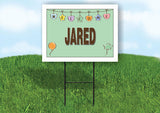JARED WELCOME BABY GREEN  18 in x 24 in Yard Sign Road Sign with Stand