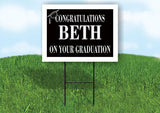 BETH CONGRATULATIONS GRADUATE 18 in x 24 in Yard Sign Road Sign with Stand