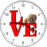 Briard Park Cute Puppy Dog kitchen living room Wall Clock