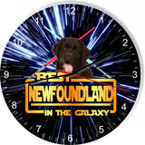 Best Newfoundland Dog Galaxy Wars Space Star Kitchen Livingroom Wall Clock