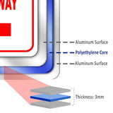 DELIVERIES THIS WAY DIRECTIONAL RED 8 Arrow Variations Aluminum composite sign