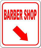 BARBER SHOP DIRECTIONAL RED 8 Arrow Variations Metal Aluminum composite sign