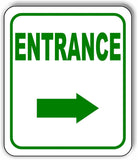 ENTRANCE DIRECTIONAL GREEN 8 Arrow Variations Metal Aluminum composite sign