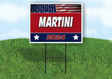 MARTINI FLAG RED 2024 18inx24in Yard Road Sign w/ Stand