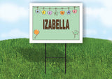 IZABELLA WELCOME BABY GREEN  18 in x 24 in Yard Sign Road Sign with Stand