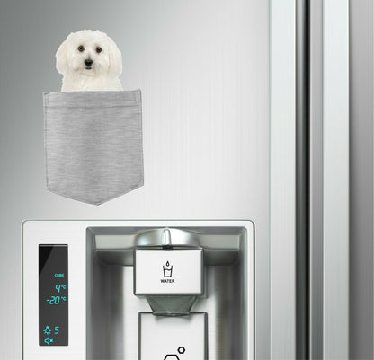 Bichon Frises Dog in pocket Fridge Car Magnet Bumper Sticker App size 4"x7"