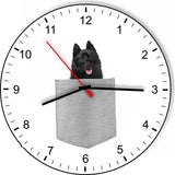 Schipperkes In Your Pocket Dog kitchen living room Wall Clock