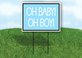 OH BABY OH BOY Yard Sign with Stand LAWN SIGN