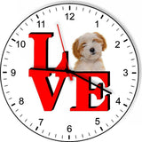 Tibetain Terrier Cute Puppy Dog kitchen living room Wall Clock