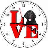 Curley Coated Retriever Cute Puppy Dog kitchen living room Wall Clock