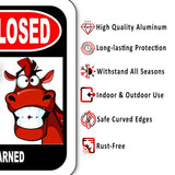 KEEP GATE CLOSED NO MATTER WHAT THE HORSES SAY Metal Aluminum composite sign
