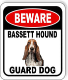 BEWARE BASSETT HOUND GUARD DOG Metal Aluminum Composite Sign
