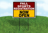 SPORTS REGISTRATION MAROON GOLD FALL Yard Sign with Stand LAWN SIGN