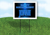 JONAH RETIREMENT BLUE 18 in x 24 in Yard Sign Road Sign with Stand