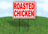 ROASTED CHICKEN RED Yard Sign Road with Stand LAWN SIGN