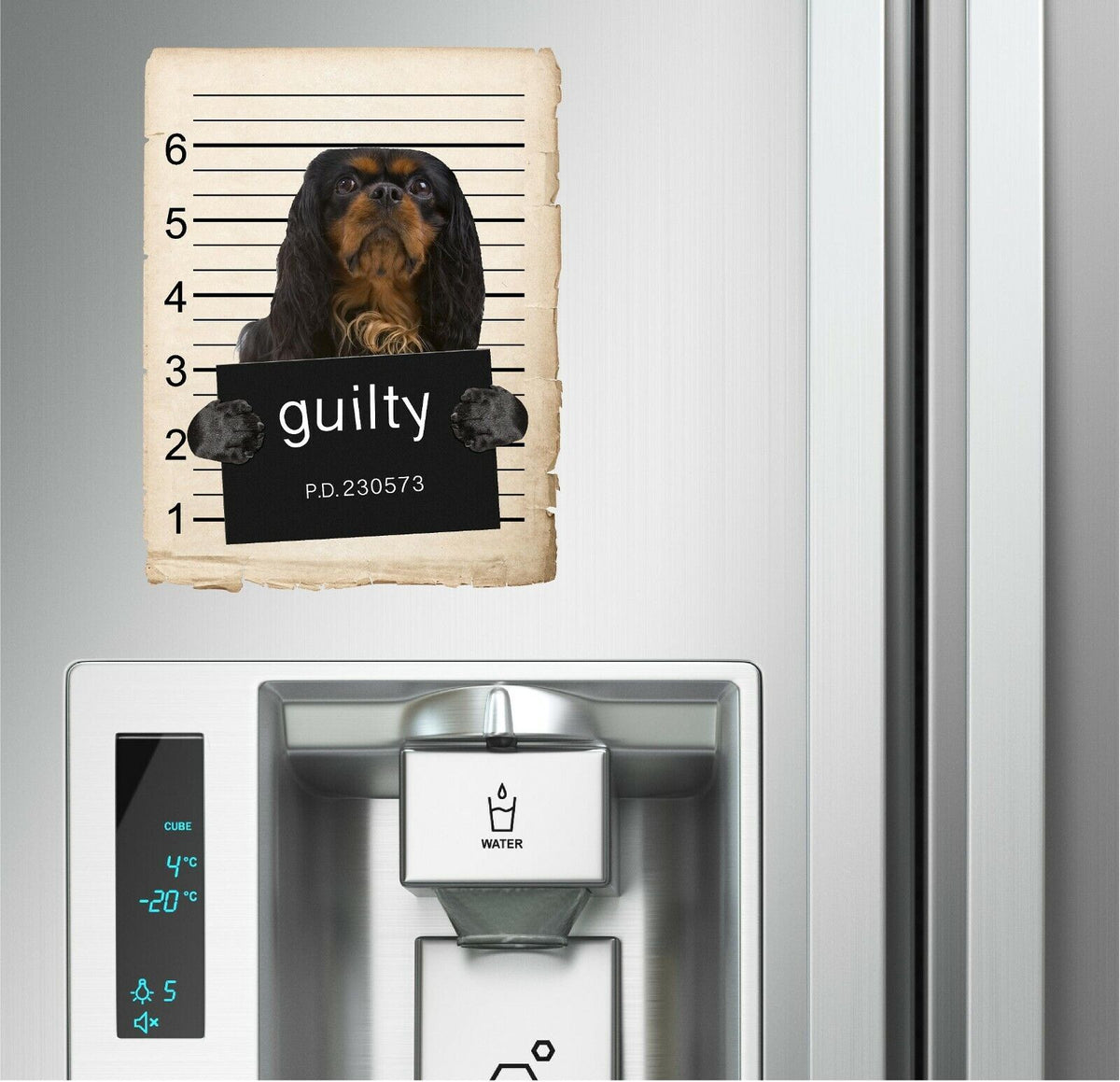 English Toy Spaniel Mugshot Bad Dog Fridge refrigerator Car Magnet