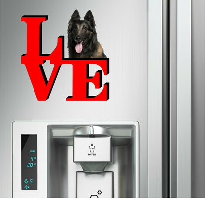 Belgian Tervuren Love Park Cute Dog Fridge Refrigerator Car Magnet