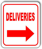 Deliveries RIGHT ARROW Aluminum Composite Sign