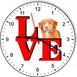Nova Scotia Duck Toller Cute Puppy Dog kitchen living room Wall Clock