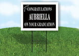 AUBRIELLA CONGRATULATIONS GRADUATE 18 in x 24 in Yard Sign Road Sign with Stand