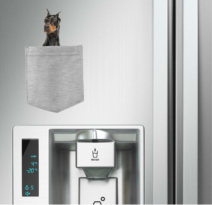 Doberman Pinscher Dog in pocket Fridge Car Magnet Bumper Sticker App size 4"x7"